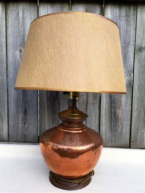 European art full copper Table Lamps American retro copper decorative