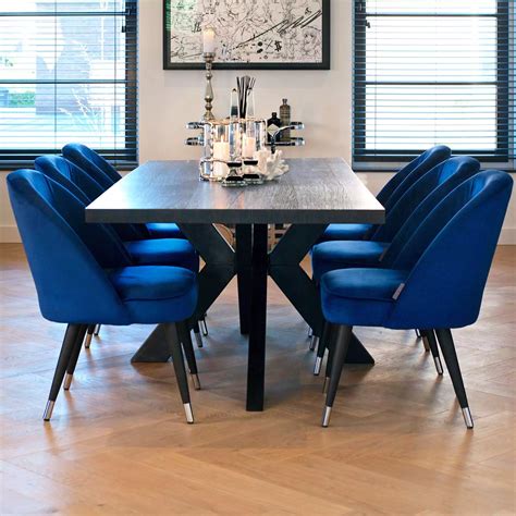 Retro Dining Chairs Blue