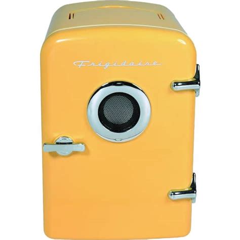 Retro Mini Fridge Yellow