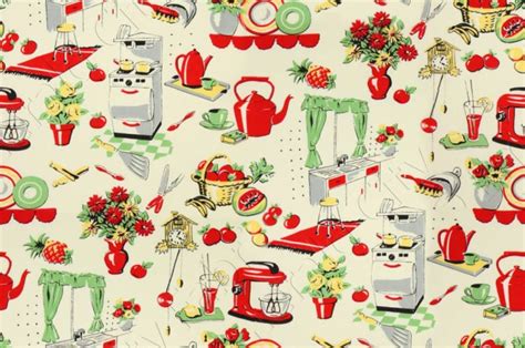 Retro Style Kitchen Wallpaper