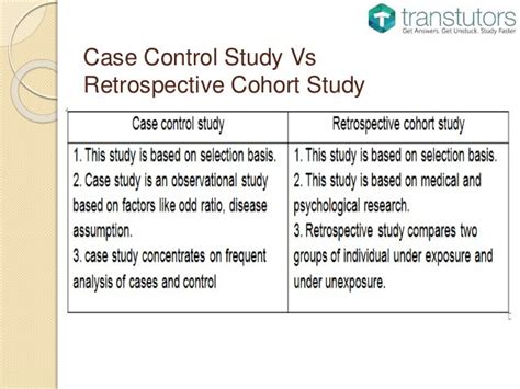 retrospective study vs case control