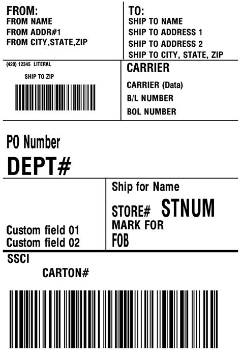Return Label Template Pages