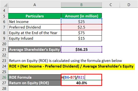 return on ordinary share equity