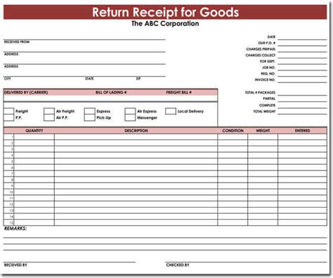 General Receipt Template