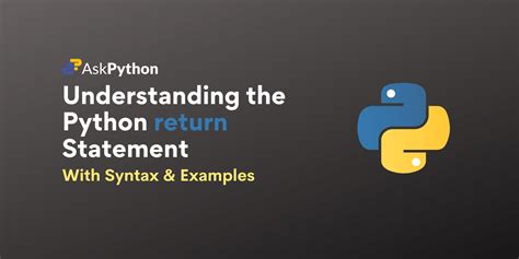 Return Statement Definition In Python