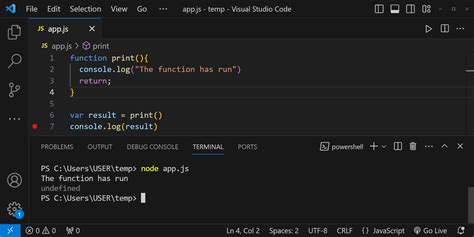 Return String In Javascript Function