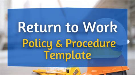 return to work procedure template