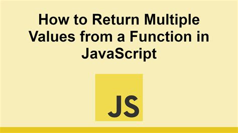 return two values in javascript
