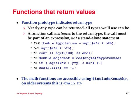 return type of sqrt function in java