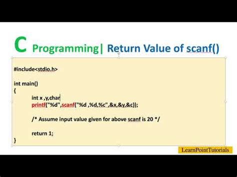 return value of scanf in c