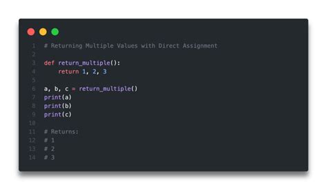 return values in python