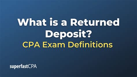 Returned Deposit Meaning