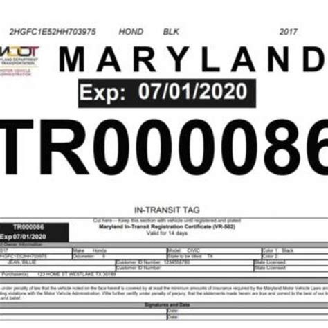 returning tags to md dmv
