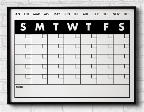 Reusable Monthly Calendar Template