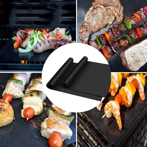 reusable no stick bbq grill roast mat sheet portable
