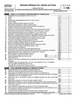Form 1041 (Schedule K1) Beneficiary's Share of Deductions