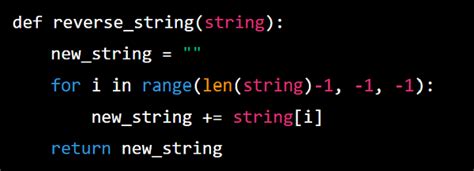 reverse function in python for string