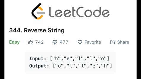 Reverse String In Java Leetcode