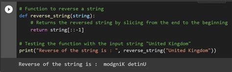 Reverse String In Python Using Slicing