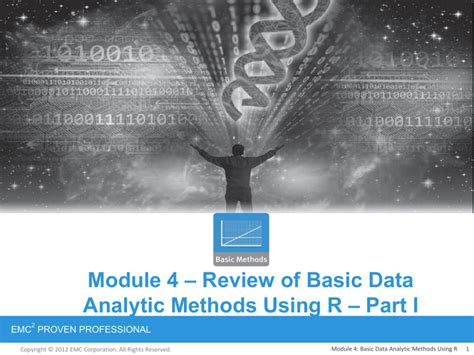 review of basic data analytic methods using r