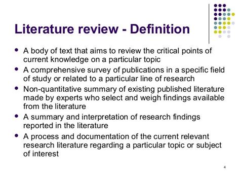 review of related literature meaning