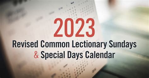 revised common lectionary readings for 2023