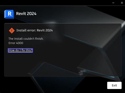 revit 2024 install error 9