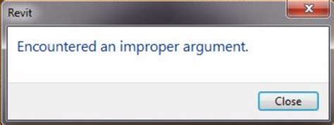 revit encountered an improper argument