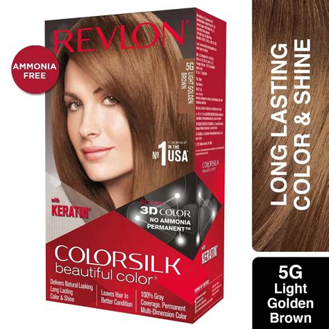 Unique Revlon Colorsilk Hair Color Light Golden Brown 5G For New Style