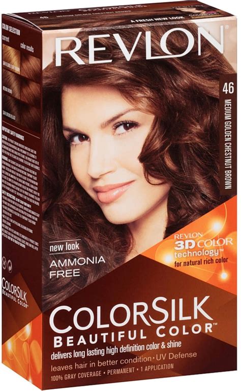 The Revlon Colorsilk Permanent Hair Color Medium Golden Chestnut Brown Hairstyles Inspiration