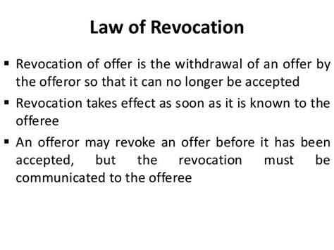 revocation meaning in law example
