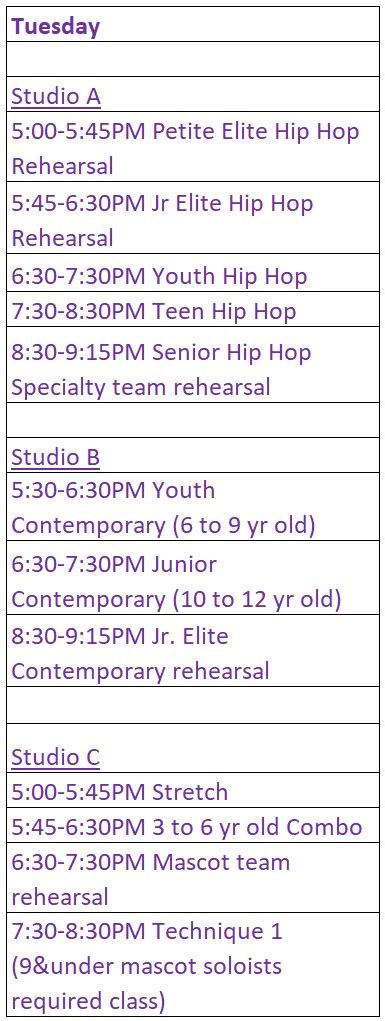 revolution dance competition schedule