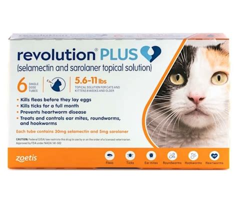 revolution plus for cats 5.6-11 lbs 6 pack