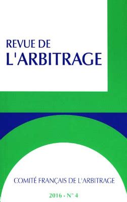 Articles Revue De L Arbitrage New