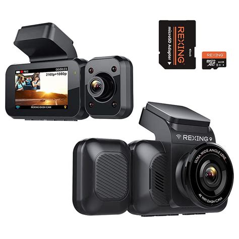 Rexing V5C Plus 4K Front+Cabin Dash Cam 3" LCD Screen Black eBay