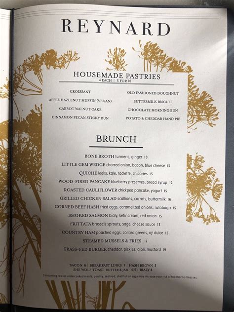 Exploring Gastronomic Delights at Reynard Restaurant: A Culinary Adventure Awaits