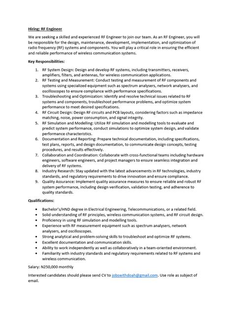 Rf Scanner Job Description