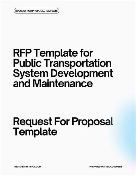 Rfp In Transportation