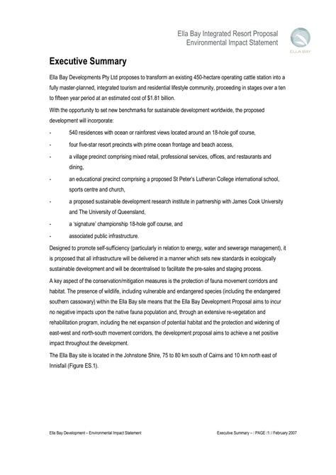 rfp summary example