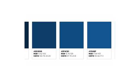 Paleta de cores azul com hex | Vetor Premium