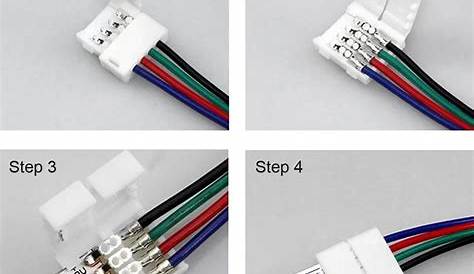 5PCS RGB LED Strip Connector 4 Pin 5050 10mm Colorful LED