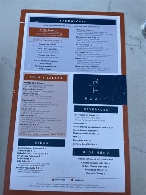 Discover the Delights of Rh House Menu: An Unforgettable Culinary Experience Awaits
