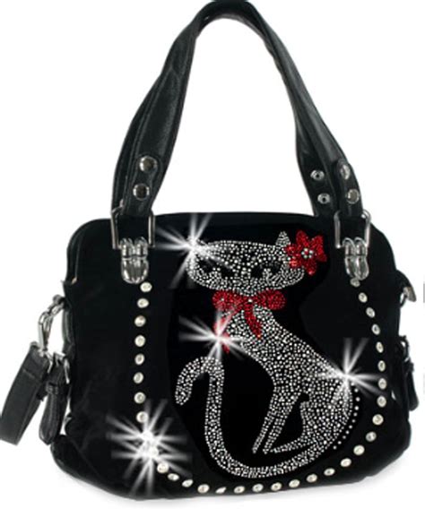 Rhinestone Purse Cat