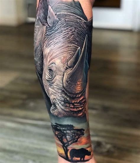 Famous Rhino Tattoo Designs References