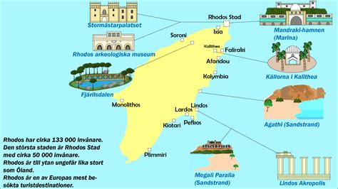 de kaart van Rhodos map of Rhodes in 2019 Rodos, Vakanties en