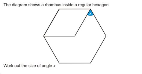 The Diagram Shows A Rhombus Inside A Regular Hexagon Lopez