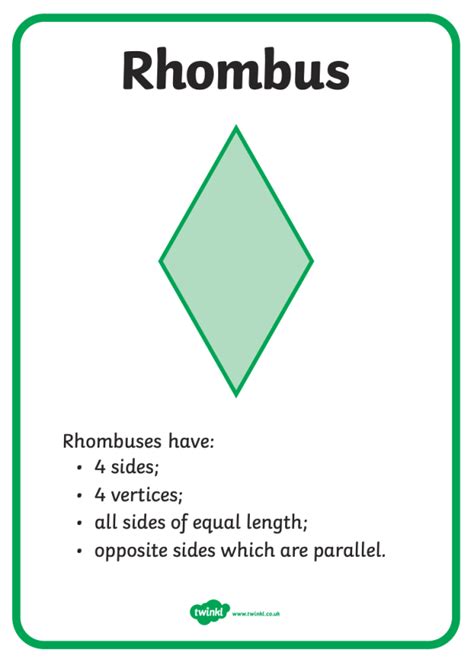 Rhombus Shape For Kids