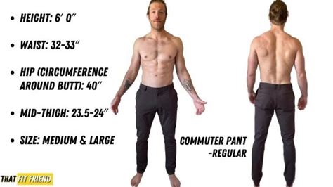Rhone Commuter Pants Sizing