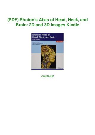 rhoton's atlas of head neck and brain pdf