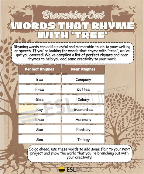 Rhyming Words With Tree